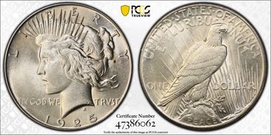 1925 $1 AU58