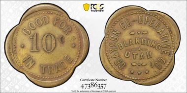 No Date Tk 10C TC-173750 Brass Grayson Co-Operative Co. AU50