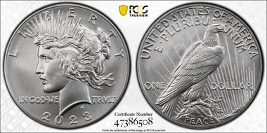 2023 $1 Peace Dollar First Strike MS70
