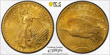 1909 $20 AU58