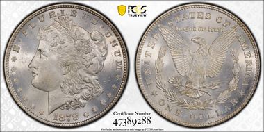 1878 7TF $1 Reverse of 1878 MS64