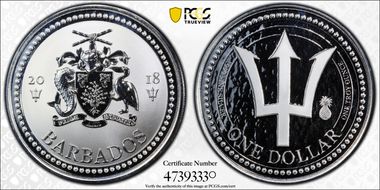 2018 $1 Trident MS69