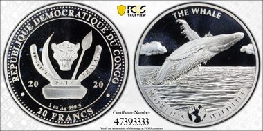 2020 20 Fr The Whale - World's Wildlife MS69