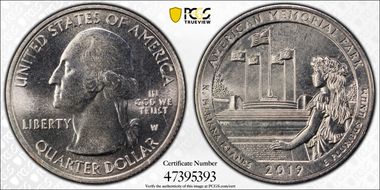 2019-W 25C American Memorial NP MS67