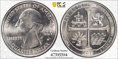 2019-W 25C San Antonio Missions NP MS67