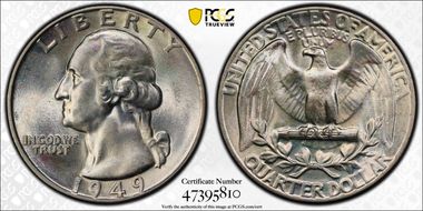 1949 25C MS66