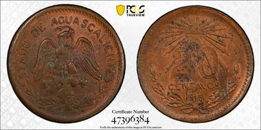 1915 20C KM-605, GB-26 RE Flat 2 MS62BN