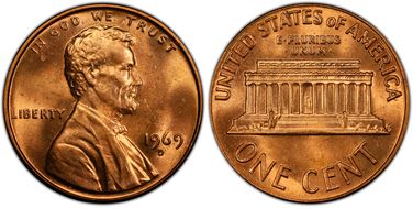 1969-D 1C MS65RD