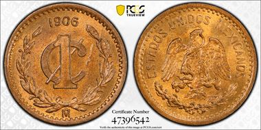 1906-Mo 1C Narrow Date KM-415 MS63RB