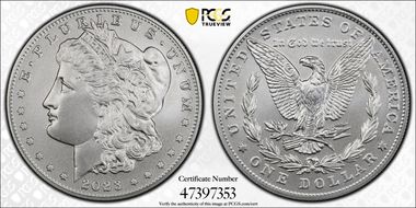 2023 $1 Morgan Dollar First Strike MS70