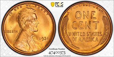 1931 1C MS67+ RD