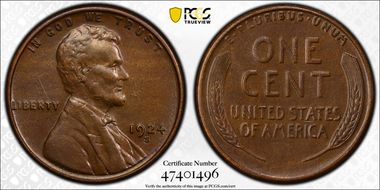 1924-S 1C AU53BN