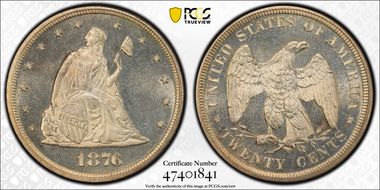 1876 20C PR65CAM