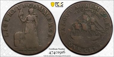 1794 Cent Talbot, Allum & Lee New York VG10BN