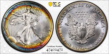 1989 $1 Silver Eagle MS68
