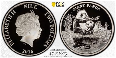 2016 $2 Giant Panda PR69DCAM