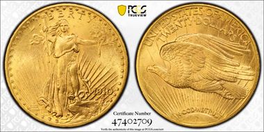 1910-D $20 MS64