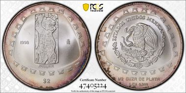 1998-Mo 2 Peso Jaguar MS68