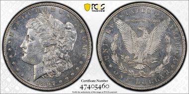 1897 $1 MS62PL