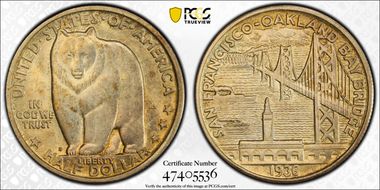 1936-S 50C Bay Bridge MS64