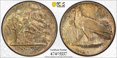 1935 50C Connecticut MS65