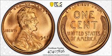 1942 1C MS67+ RD
