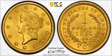 1851-O G$1 MS65+