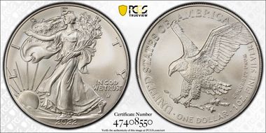 2022 $1 Silver Eagle MS68