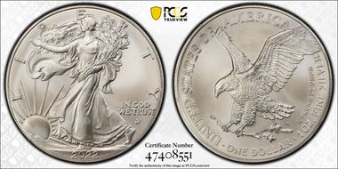 2022 $1 Silver Eagle MS68