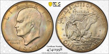 1972-D $1 MS67+
