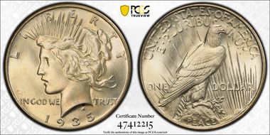 1935 $1 MS66