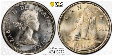 1956 10C MS64