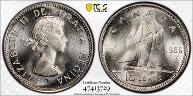 1956 10C MS65