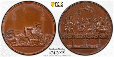 1809 Medal Bramsen-859 Bronzed AE Battle of Essling SP64