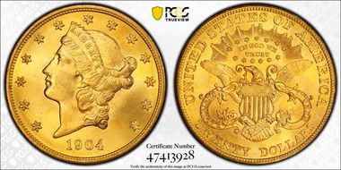 1904 $20 MS66