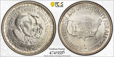 1951-D 50C Booker T. Washington MS65+ 