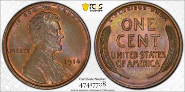 1914 1C MS65+ BN