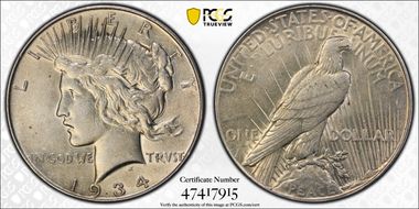 1934 $1 AU50