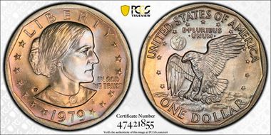 1979-P SBA$1 Wide Rim MS67