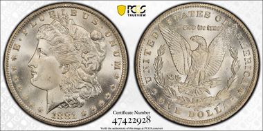 1881-CC $1 MS67+ 