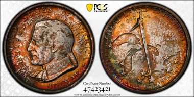 1936 50C Cleveland MS67+ 