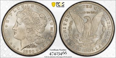 1880-CC $1 8/High 7 MS65