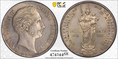 1855 2 Gul Madonna KM-848  Ag MS62