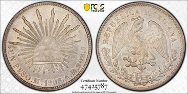 1908-Mo AM Peso KM-409.2 AU55