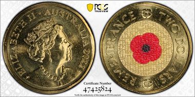 2022-C $2 Remembrance Day Colorized MS67