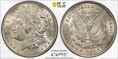 1921 $1 Morgan MS62