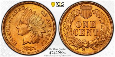 1881 1C MS66RD