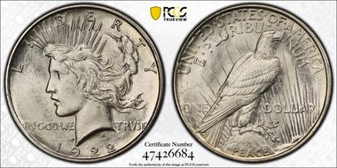 1922-D $1 MS66+ 