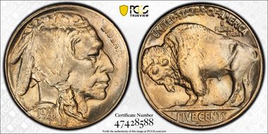 1920-S 5C MS64+