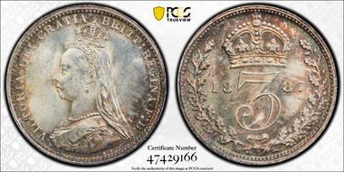 1887 3D S-3931 Jubilee Head MS65